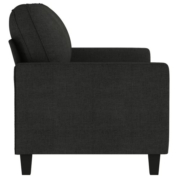 vidaXL 2-Seater Sofa Black 140 cm Fabric