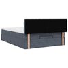 vidaXL Ottoman Bed with Mattress & LEDs Dark Grey Queen Velvet