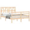 vidaXL Bed Frame without Mattress Double Solid Wood