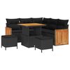 vidaXL Garden Sofa Set 8 pcs Black Poly rattan and powder-coated steel