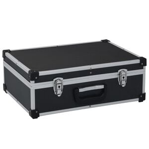 vidaXL Tool Suitcase 46x33x16 cm Black Aluminium
