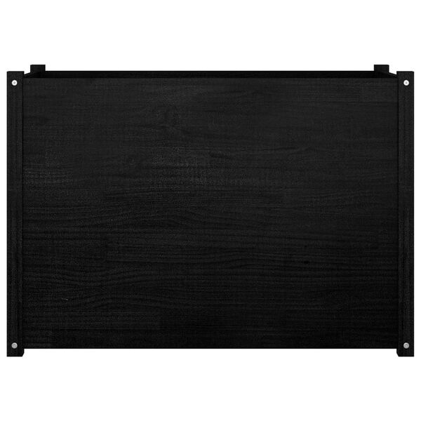 vidaXL Garden Planter Black 100x50x70 cm Solid Pinewood