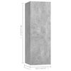 vidaXL 5 Piece TV Cabinet Set Concrete Grey Engineered Wood