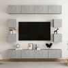 vidaXL 8 Piece TV Cabinet Set Concrete Grey Engineered Wood