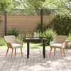 vidaXL Garden Dining Set with Cushion 3 pcs Beige Poly Rattan
