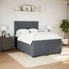 vidaXL Box Spring Bed with Mattress Dark Grey Double Velvet