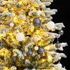 vidaXL Artificial Hinged Christmas Tree 150 LEDs & Ball Set 120 cm