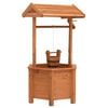 vidaXL Wishing Well Planter | Brown | Firwood with water based paint | Medium