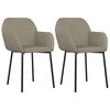 vidaXL Dining Chairs 2 pcs Light Grey Velvet