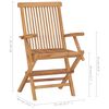 vidaXL Garden Chairs with Anthracite Cushions 2 pcs Solid Teak Wood