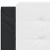 vidaXL Headboard Cushion "Zadar" White and Black 107 cm King Single Faux Leather