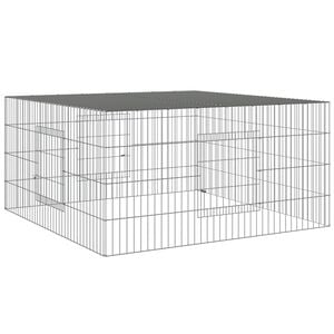 vidaXL Rabbit Cage 110x110x55 cm Galvanised Iron