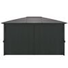 vidaXL Gazebo with Curtain Aluminium 4x3x2.6 m Black