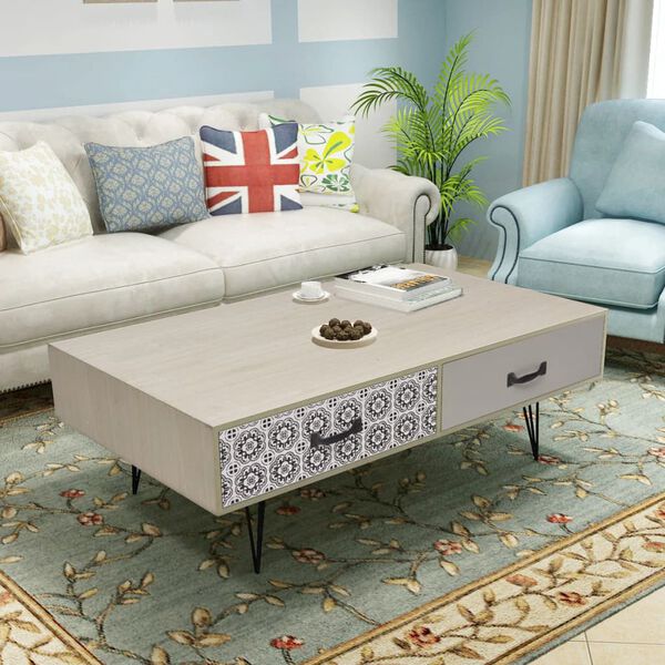 vidaXL Coffee Table 100x60x35 cm Beige
