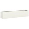 vidaXL Planter White 200x40x40 cm Cold-rolled Steel