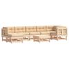 vidaXL 8 Piece Garden Lounge Set with Cushions Solid Wood