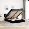 vidaXL Ottoman Bed with Mattress & LEDs Black Double Fabric
