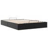 vidaXL Ottoman Storage Bed Frame without Mattress Black Double Faux Leather