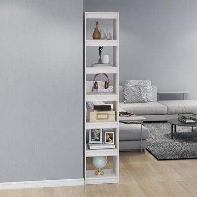 vidaXL Book Cabinet/Room Divider White 40x30x199 cm Solid Pinewood