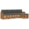 vidaXL Outdoor Sofa Set 5 pcs Natural and Anthracite