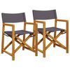 vidaXL Folding Director Chairs 2 pcs&nbsp;Dark Grey Fabric