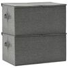 vidaXL Storage Boxes 2 pcs Fabric 50x30x25 cm Anthracite