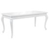 vidaXL Dining Table 179x89x81 cm High Gloss White