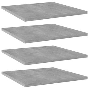 vidaXL Bookshelf Boards 4 pcs Concrete Grey 40x40x1,5 cm Engineered Wood