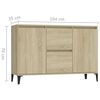 vidaXL Sideboard Sonoma Oak 102x35x70 cm Engineered Wood