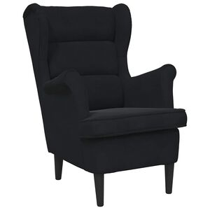 vidaXL Armchair Black Velvet