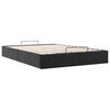 vidaXL Ottoman Storage Bed Frame without Mattress Black Double Faux Leather