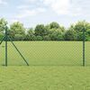 vidaXL Fence Post Green 1 x 25 m (60 x 60 mm mesh) Steel