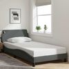 vidaXL Bed Frame "Dover" Dark Grey 107x203 cm King Single Fabric