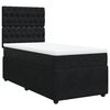 vidaXL Box Spring Bed with Mattress Black King Single Velvet