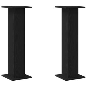 vidaXL Plant Stand 2 pcs Black Oak 30 x 30 x 95 cm Engineered wood