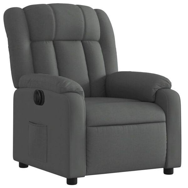 vidaXL Electric Recliner Chair Dark Grey Fabric