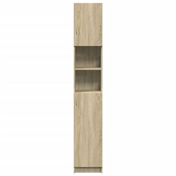 vidaXL Bathroom Cabinet Sonoma Oak 32x25.5x190 cm Engineered Wood