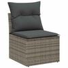 vidaXL Garden Sofa Set with Cushion Manual 9 pcs Grey Poly Rattan
