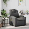 vidaXL Massage Recliner Chair Grey Faux Leather
