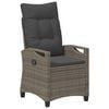 vidaXL Reclining Garden Chair Grey and Dark Grey 56 x 60 x 112 cm