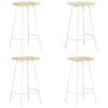 vidaXL Bar Stools 4 pcs Solid Mango Wood