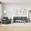 vidaXL Sofa 2 pcs Dark Grey