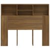 vidaXL Headboard Cabinet Brown Oak 120x19x103.5 cm