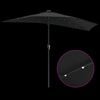 vidaXL Garden Parasol Black 294 x 150 x 224 cm Polyester and Steel