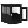 vidaXL Dog Crate Furniture Black Oak 45x62x59 cm Engineered Wood
