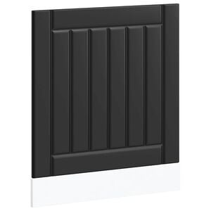 vidaXL Dishwasher Panel "Lucca" Black Engineered Wood