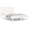 vidaXL Bed Frame without Mattress White 150x200 cm Solid Wood Pine