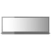 vidaXL Mirror | High gloss grey | Engineered wood, acrylic | 100x10.5x37 cm
