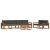 vidaXL Outdoor Sofa Set with Cushion 7 pcs Natural and Anthracite