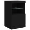 vidaXL Sideboard with LED Lights Black 41x37x67 cm